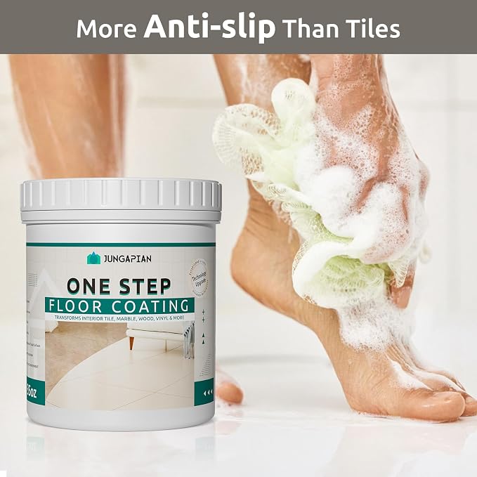 One Step Interior Floor Coating Kit, Water-based & Low Odor One-Step Floor Paint, High Hardness Waterproof Paint for Ceramic, Porcelain, Fiberglass, Hardwood, Laminate, Vinyl, 35OZ, Bella Pink