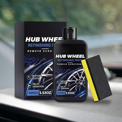 Tire Shine 100g Hub – Durable Gloss Polishing Balm Sponge, Dressing Paste Automotive, Truck Motorcycle SUV RV Sedan | Automotive Truck Motorcycle SUV RV Sedan Home Garage Workshop