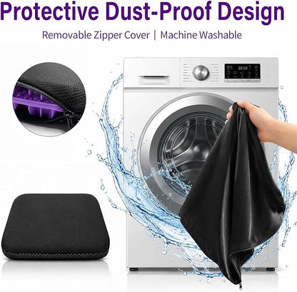 Gel Seat Cushion for Long Sitting – Double-Layer Honeycomb Cooling Chair Pad, Thick Supportive Gel Cushion with Breathable Non-Slip Cover for Office Chair Car Wheelchair & Long Sitting（Purple）
