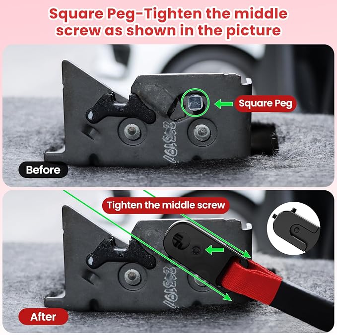 Kaishengyuan Upgraded Rear Seat Quick Release with Elastic Rope Compatible with Ford F-150 (2009+) & F-250/350 (2017+)