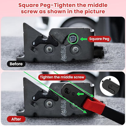 Kaishengyuan Upgraded Rear Seat Quick Release with Elastic Rope Compatible with Ford F-150 (2009+) & F-250/350 (2017+)
