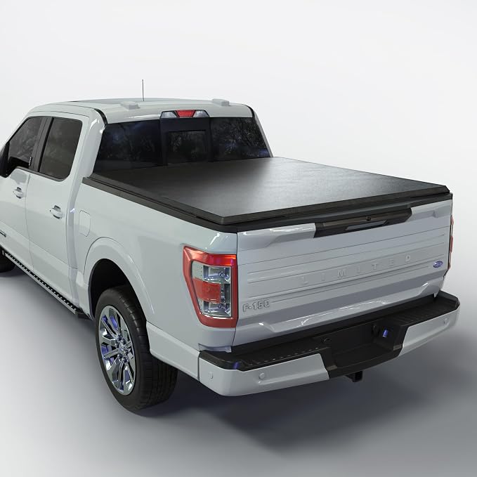 Toptiny Soft Folding Truck Bed Tonneau Cover |TSTF013|Fits 2004-2014 Ford F-150 5.5' Bed (66")