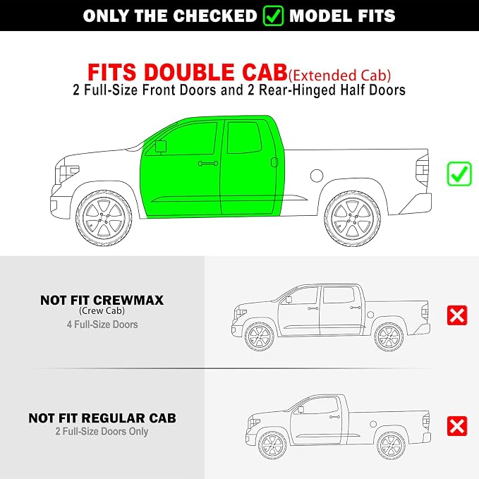 APS Stainless Steel Pocket Steps Running Boards Side Bars Compatible with Toyota Tundra 2007-2021 Double Cab