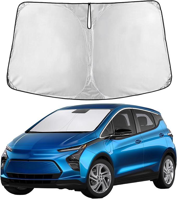 EcoNour Windshield Sunshade Compatible for Chevrolet Bolt 2017-2023 2024 2025, Sun Visor for Front Windshield & Window Sun Shade Cover, UV Heat Blocker & Protector, Car Accessories