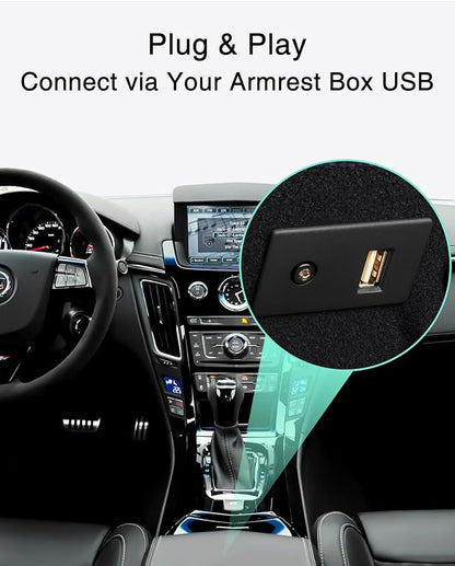Car Bluetooth Adapter Compatible for 2008-2012 Cadillac CTS with AUX+USB Port,High-Resolution Audio Bluetooth Receiver iPod Music Sourse