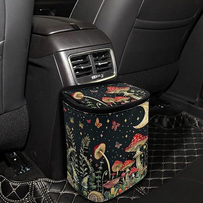 BIGCARJOB Mushroom Car Garbage Can Hanging Cute Trash Bag for Back Seat Auto Interior Storage Bags Car Trash Interior Accessories for Womens