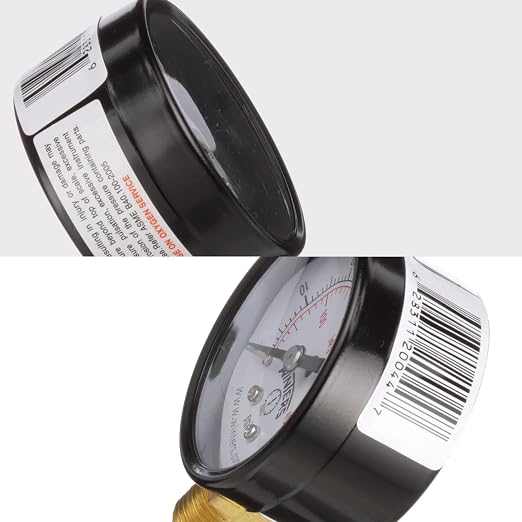Winters 2 inch Dial Size, Multi Function Economy Utility Dry Pressure Gauge, Brass Internals, Black Steel Case, Dual Scale 0-100 psi/kPa, 3-2-3% Accuracy, 1/4 inch NPT Bottom Mount, Pressure Gauge