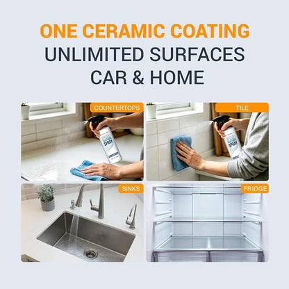 Nano Ceramic Coating Spray, High-Gloss Paint Protection | Nano ceramic coating spray for cars, trucks and SUVs. Creates a hydrophobic layer for gloss and protection.