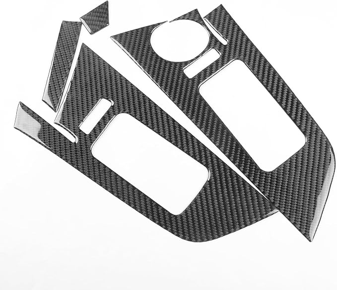 Premium Carbon Fiber Compatible with Ford Edge 2011-2014 2012 2013 SEL/Limited/SE/Sport Accessories Car Front Door Handle Panel Cover Interior Trim Sticker Decal Black 4PCS
