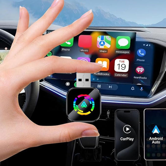 Yoidesu Wireless Car Play Adapter with Automatic Connection, Wired to Wireless Car Play Adapter for Android Auto Conversion with Type C to USB