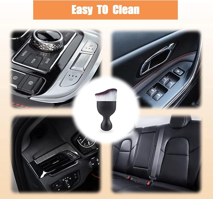 1 PC Car Interior Dust Brush, Auto Scratch Free Detailing Brush, Soft Car Interior Cleaning Brush Auto Accessories for Automotive Dashboard, Air Conditioner Vents, Computer (Purple)
