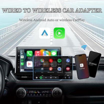 Wireless CarPlay Adapter for Honda Motor Africa Twin 2020-2025 2026, Convert Wired to Wireless CarPlay Adapter Plug and Play, Fast Auto-Connect,Black