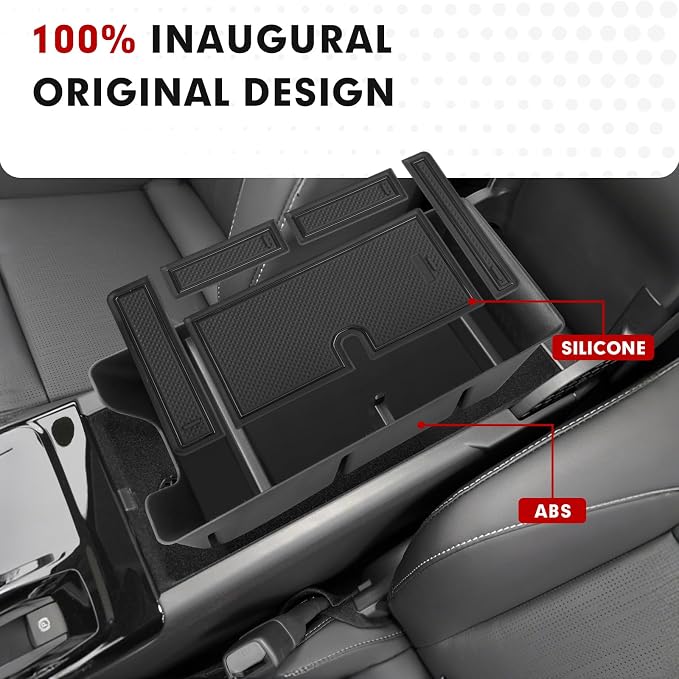 Autorder Center Console Organizer for 2025-2026 Toyota Camry Accessories Armrest Storage Box Secondary Insert Tray with Anti-Slip Mat