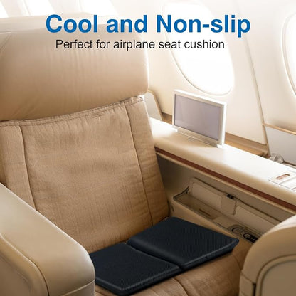 Demine Gel Travel Seat Cushion – Portable Airplane & Stadium Cushion – Gel Grid Design for Ultimate Comfort – Foldable Cushions for Commute, Airplanes, Camping, Bleachers