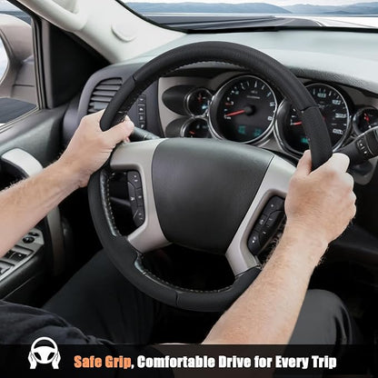 Aimato Customized Steering Wheel Cover for Chevy Silverado 1500 2007-2013/GMC Sierra 2007-2013/2500 3500 Suburban Tahoe Yukon 2007-2014/Traverse 2009-2017/GMC Sierra 2500 3500 2008-2014