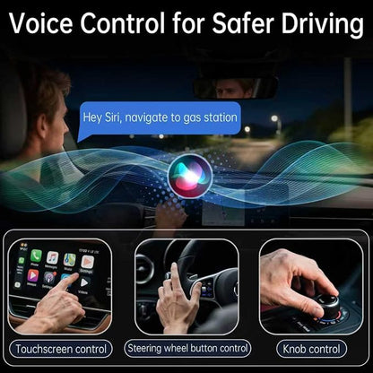 Wireless CarPlay Adapter (2025 Upgrade) – Convert Wired CarPlay to Wireless, Stable Connection, RGB Ambient Lighting, Compatible with Wired CarPlay Cars & iPhone