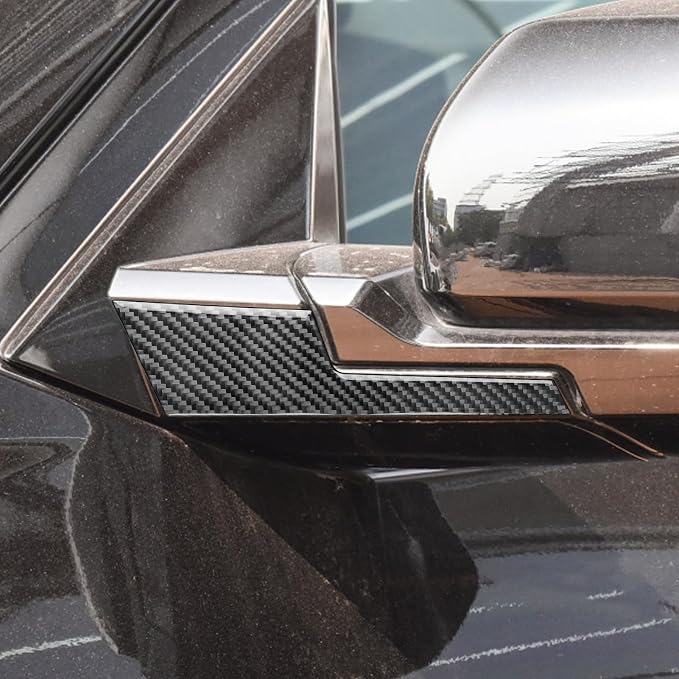 NVCNX Real Premium Carbon Fiber for Toyota Tundra 2022-2026 / Sequoia 2023-2026 2024 2025 Truck Pickup SUV Car Side Mirror Base Panel Cover Exterior Trim Accessories Thick Overlay Sticker Decal 2PCs