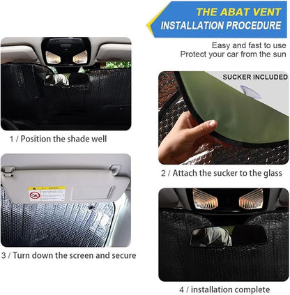 Windshield Sun Shade Rottweiler Dog Puppy Front Window Block UV Shades Visor Reflective Retractable for Car SUV Trucks