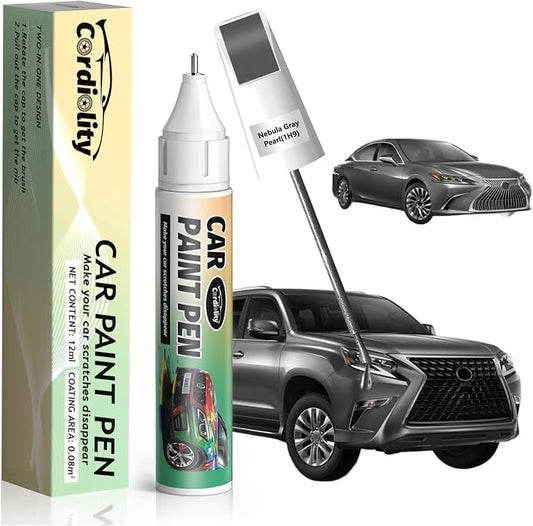 1H9 Nebula Gray Pearl Touch Up Paint for Lexus, Color Accurate Car Paint Scratch Repair Pen, Quick & Easy Fix Automotive Chips and Nicks