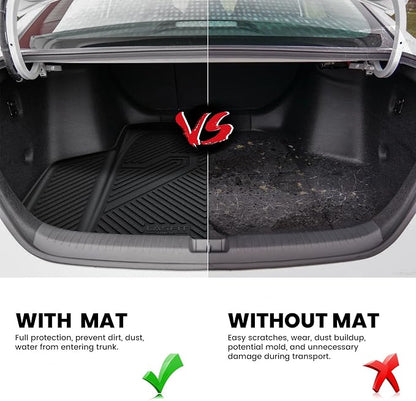 LASFIT Trunk Mat for Honda Accord Seden 2026 2025 2024 2023 2022 2021 2020 2019 2018 (Gasoline & Hybrid), All Weather TPE Custom Fit Accord Trunk Liner Trunk Tray Cargo Liner Accessories, Black