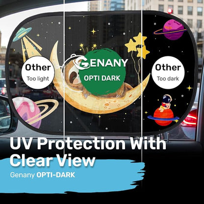 GENANY 2pcs Sloth Galaxy Window Sun Shade for Sedan SUV Truck (21x14 Inches), Sun Shades for Side Window, Accessories for Kids, Baby Window Shades, Summer Car Decor