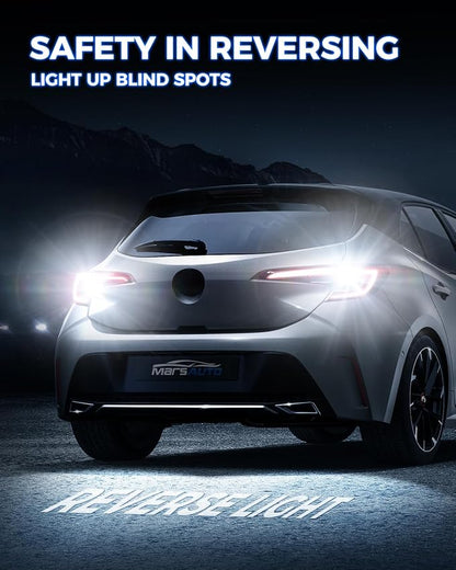 Marsauto 912 921 LED Bulbs for Backup Reverse Light, 300% Brighter T15 906 904 W16W T15 CANBUS Error Free Bulb with 3020SMD Chip, Non-polarity, 6000K Xenon White Fog Lights, Pack of 2