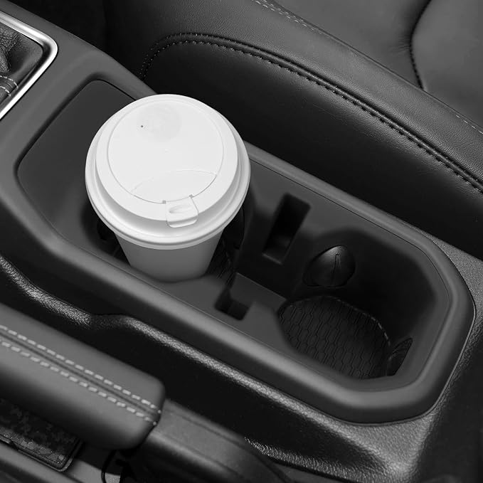 Cup Holder Inserts Coaster for 2018-2024 2025 2026 Jeep Wrangler JL JLU 4XE Accessories Car Cup Holder Coaster for 2020-2026 Jeep Gladiator JT Accessories Non-Slip