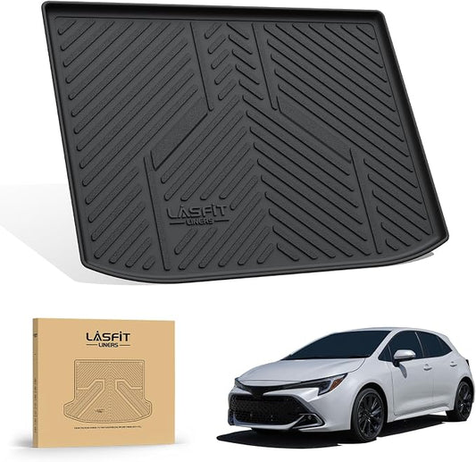 LASFIT Cargo Trunk Mat for 2019-2026 Toyota Corolla Hatchback & 2023-2026 GR Corolla, All Weather TPE Custom Fit Trunk Mat Trunk Liner Trunk Tray Cargo Liner Cargo Tray, Black