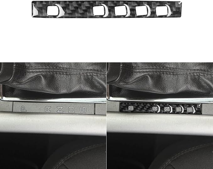 Premium Carbon Fiber Compatible with Ford Edge 2011-2014 2012 2013 SEL/Limited/SE/Sport Accessories Car Gear Shift Control Anti-Scratch Panel Cover Interior Trim Sticker Decal Black 1PC