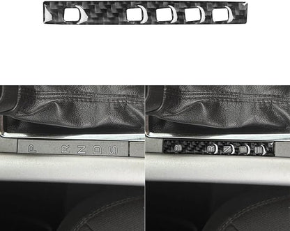 Premium Carbon Fiber Compatible with Ford Edge 2011-2014 2012 2013 SEL/Limited/SE/Sport Accessories Car Gear Shift Control Anti-Scratch Panel Cover Interior Trim Sticker Decal Black 1PC