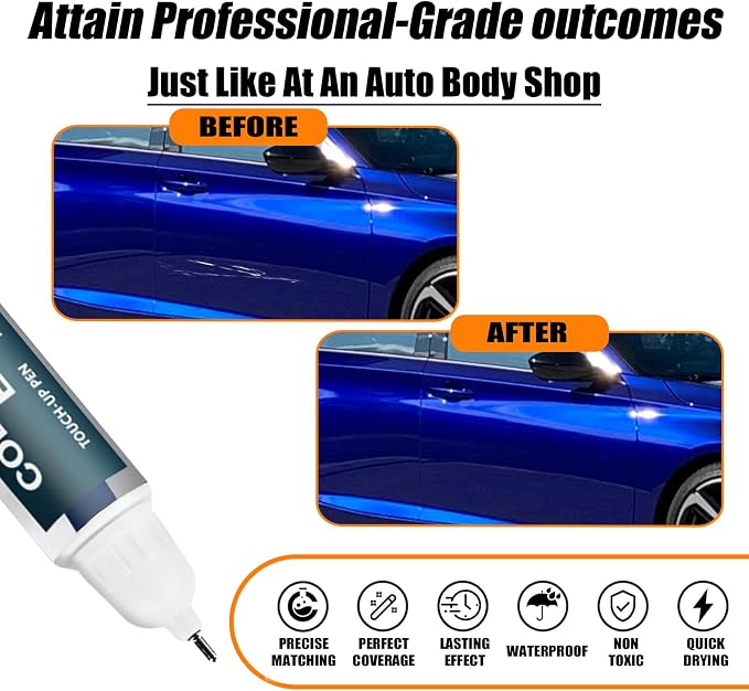 Still Night Pearl(B-575P) Touch Up Paint Compatible with Honda, Car Paint Pen Scratch Repair Two-In-One Touch Up Paint, Premium Car Scratch Remover for Deep Scratches