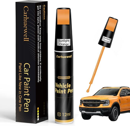 Orange Touch Up Paint for Cars, Auto Car Paint Touch Up Paint Pen for Deep Scratches, Car Scratch Repair Pen, Quick and Easy Solution to Repair Minor Automotive Scratches (Sunlight Orange)