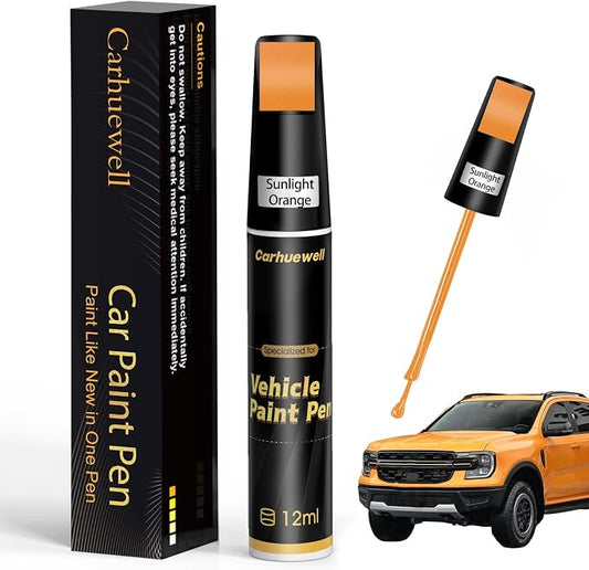 Orange Touch Up Paint for Cars, Auto Car Paint Touch Up Paint Pen for Deep Scratches, Car Scratch Repair Pen, Quick and Easy Solution to Repair Minor Automotive Scratches (Sunlight Orange)