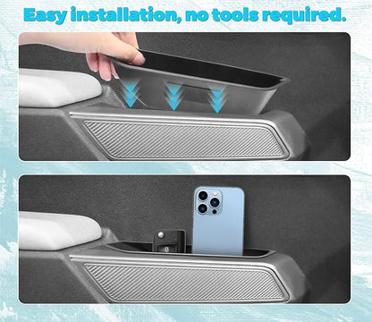 2025 Upgrade 4 PCS Door Handle Storage Box Compatible with Ford Bronco 2021-2026 (Not for Sport/2 Door) No-Slip Storage Box for Ford Bronco accessories 2021-2025 Pockets Storage to Store Minor Things