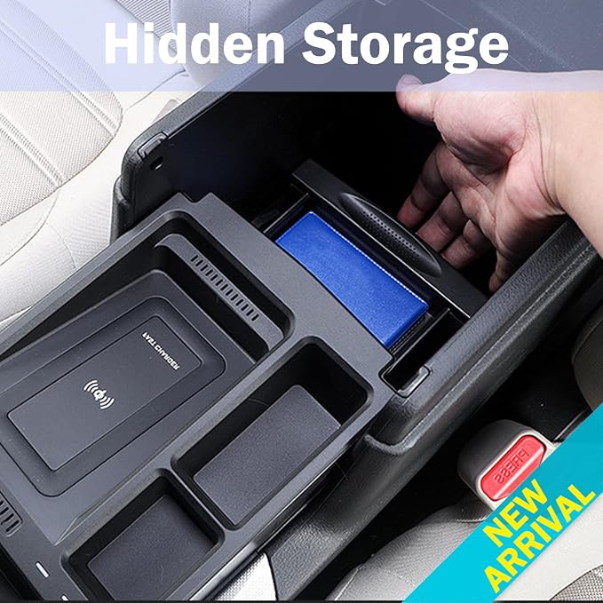 CarQiWireless Wireless Charger & Center Console Organizer for Honda CR-V (2017-2022) – Upgraded Interior Car Accessory with USB Ports, Fast Wireless Charging, and Extra Storage