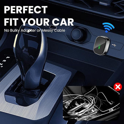 Wireless CarPlay Adapter, 2-in-1 CarPlay & Android Auto Adapter – Mini Snug Fit Design, Convert Factory Wired to Wireless for iPhone iOS 10+ & Android 11+
