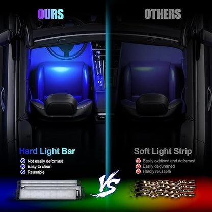 Honalia Car Lights Interior, LED Lights for Car Interior with APP Control, Truck Inside Lights with DIY Mode and Music Mode, Ambient Lighting for Men, DC 12V