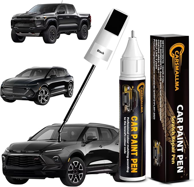 Touch Up Paint for Chevrolet Black(GBA/WA8555/WA848), Color Exact Match Auto Paint Repair Pen Fix Chips and Nicks Scuff