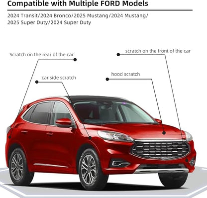 Race Red(PQ/M7236) Car Paint Touch Up Pen Compatible with Ford, 2-In-1 Color Accurate Touch Up Car Scratch Repair Paint Match Ford Series Premium Automotive Scratch Remover for Nicks & Chips Repair