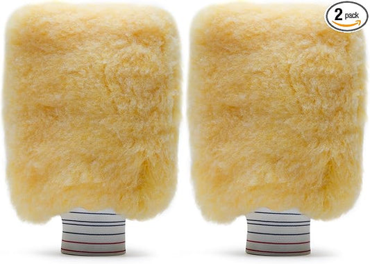 SM Arnold Spun Gold™ Professional Car Wash Mitt 2-Pack - Durable, Scratch-Resistant, 8" x 11", Lorene Synthetic Fibers | for Auto Detailing, Cleaning Supplies, Vehicle Care & Maintenance