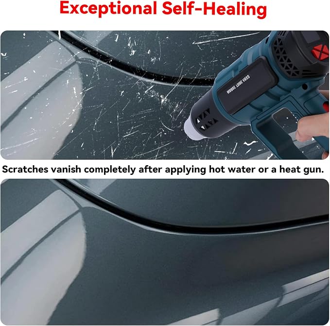 Self-Healing 8.5 Mil Clear Paint Protection Film for Cars - TPU Film Roll for Bumper, Headlamps, Hood - UV Protection, Non-Yellowing(1.6ft x 6ft)