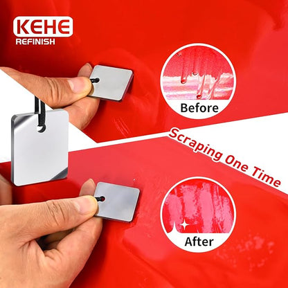 Automobile Spray Paint Point Repair Scraper,Carbide Tungsten Repair Scraper Tool Paint File for Edge Banding, Denibbing, and Spot Repair