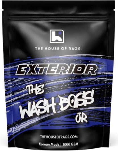 THOR Wash Boss Jr.: Microfiber Pad 6x8in 1070 GSM South Korean Made – Ultra-Absorbent, Heavy Duty Car Wash Mitt for Safe, Scratch-Free Cleaning - Premium Detailing Tool for Cars, Trucks, SUVs