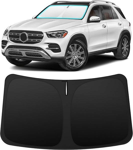 INSAUTO Custom Fit Windshield Sun Shade Accessories for Mercedes-Benz GLE/GLS 2020-2026, Foldable Front Window Sunshade, UV & Heat Reflector, Keeps Interior Cool, Includes Storage Bag