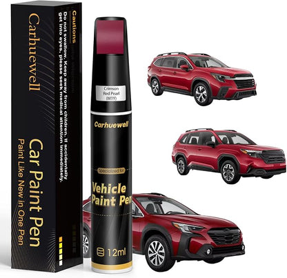 Crimson Red Pearl(M1Y) Touch Up Paint Compatible with SUBARU, Exact Match Car Paint Pen Automotive Scratch Repair Remover Kit Quick & Easy Solution for Vehile Chips and Nicks
