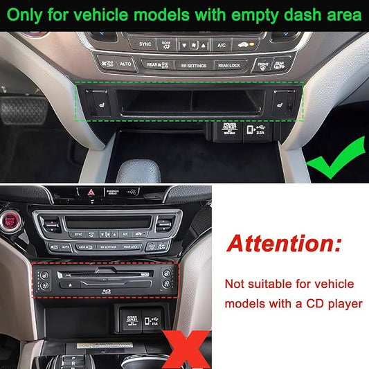 PIMCAR Removable Tray for 2016-2022 Honda Pilot/2017-2026 Honda Ridgeline/2019-2025 Honda Passport Center Console Organizer Storage Box Interior Accessories (Only Fit Models with Cubby)