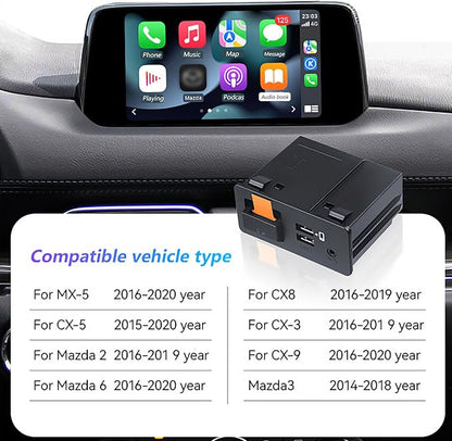 Mazda CarPlay and Android Auto Retrofit Kit, TK78-66-9U0C USB Hub Adapter for MZD Connect System, Compatible with Mazda3 2014-2018, CX-5 2015-2020, Mazda 2/6, CX-3/CX-8 2016-2019, CX-9/MX-5 2016-2020