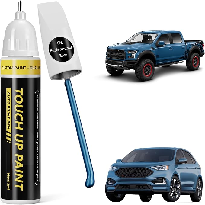 (Performance Blue (FM) Car Touch Up Paint for ford, Car Paint Scratch Repair Kit, 2 in 1 Premium Scratch Remover Pen with Exact Color-Matched