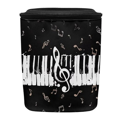 Talayituse Music Note Print Car Trash Can Portable Auto Garbage Bin Multifunctional Vehicle Interior Accessories with Adjustable Straps Universal Fit Truck SUV Sedan