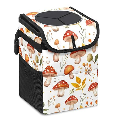 Car Trash Can – Multi-Purpose, Lightweight and Portable with Durable Water-Resistant Coating, No Installation Required, Practical and Ample Capacity, Variety of Colors.Mushroom